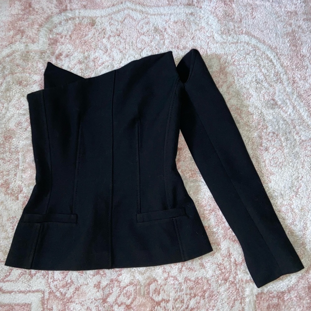 ZARA Limited Edition Asymmetrical Bustier Black Top, NEW WITH TAGS